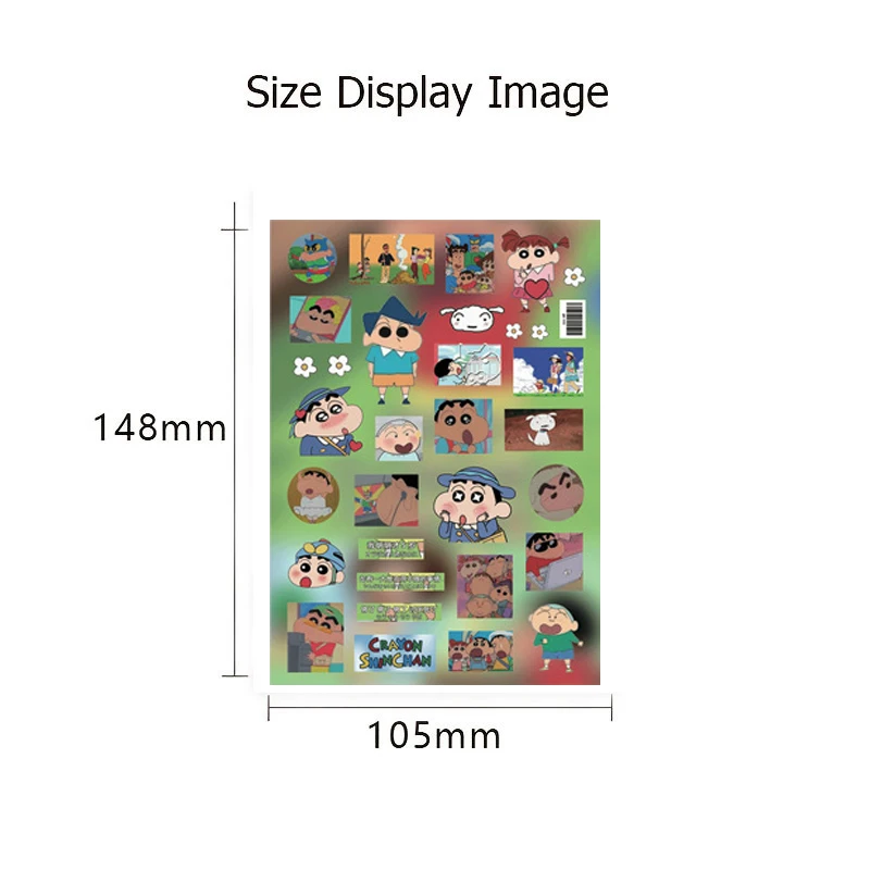 8/16Sheets Cartoon Crayon Shin-Chan Puzzle Stickers PVC Material Personalized DIY Phone Notebook Scrapbook Waterproof Stickers.