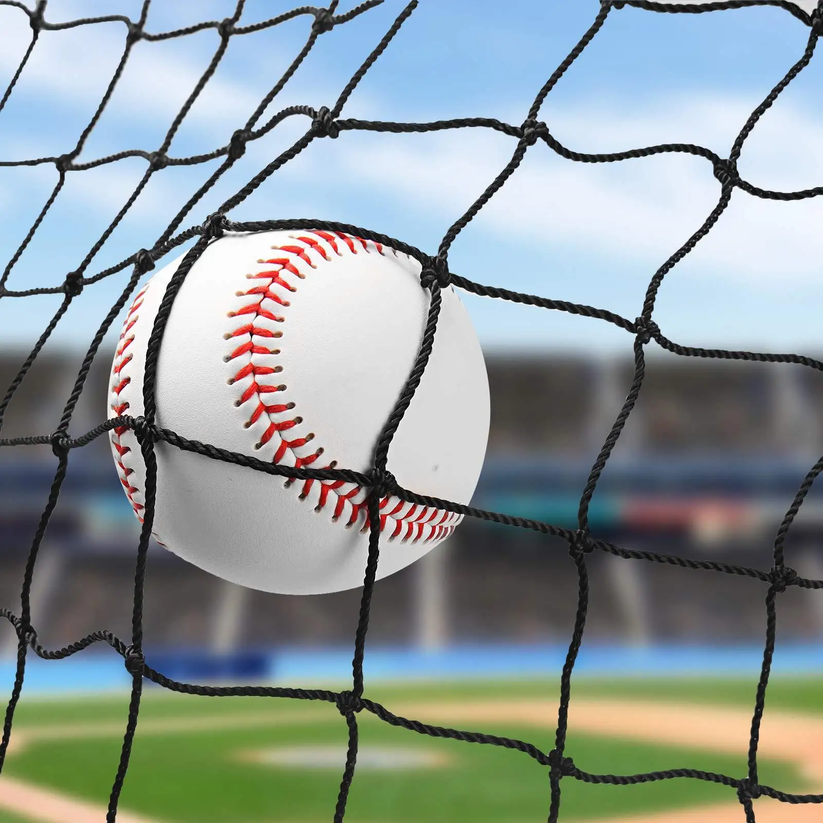 HDPE Baseball Practice Cage, Protection Net, Durable Sports Netting, 6 in 1 Multi-Function, High Density, Strong and Reliable