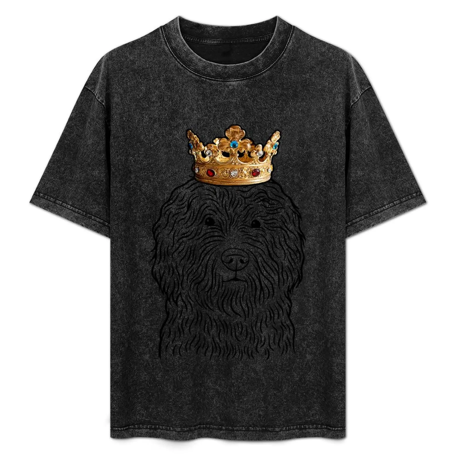 Camiseta Barbet Dog King Queen con corona, camiseta de manga corta para entrenamiento y rendimiento