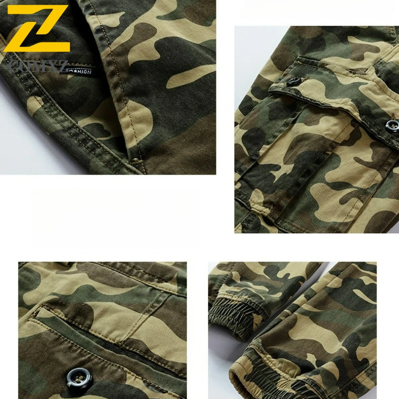 Utility Cargo Pants Men's New Autumn Multi Pocket Printed Camouflage Casual Trousers Versatile Outdoor Lightweight Sweatpants