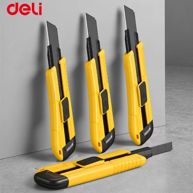 18mm SK2 Utility Knife Plastic Grip Built-in Breaker Blade Lock Heavy Track Safe Sharp Cutting for Office Craft Daily Precision