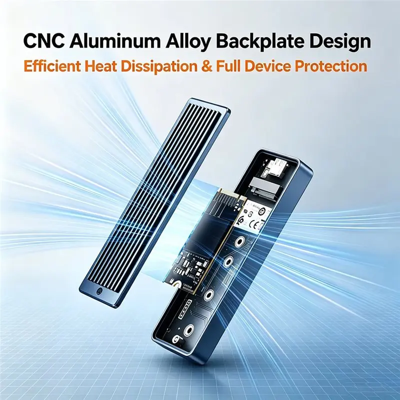 NEW HOT In Stock-USB 3.2 Gen 2 10Gbps M. 2 SSD Enclosure, Real-Time SSD Health Monitor, Smart Display, For Nvme PCI-E SATA M. 2