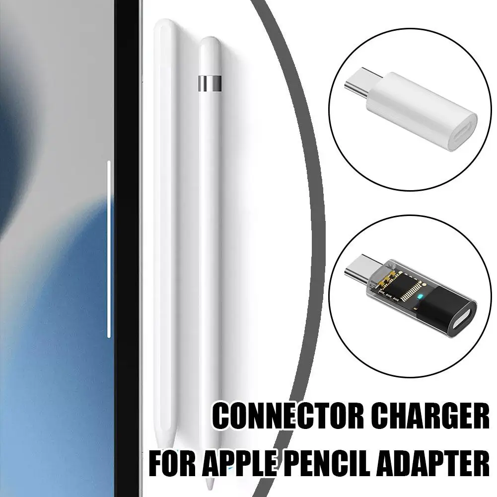 For Apple Pencil 1st Generation Adapter USB C to for Lightning Pencil Charging Adapter Type C Bluetooth Pair Connector