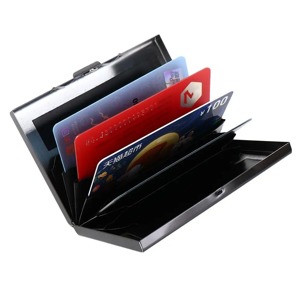 Bit Credit Card 6 Cards Cards Album Credit Card Box RFID Card Holder Card Antimagnetic Case Business Card Holder Bank Card Case