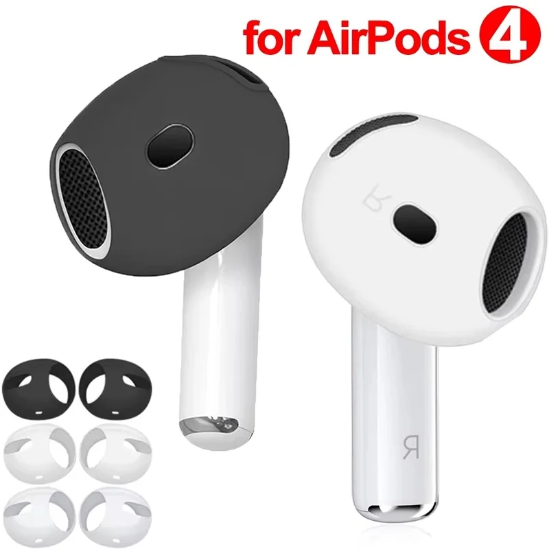 6pcs Anti-Slip Protective Eartips For AirPods 4 Replacement Ultra Thin Silicone Earbuds Case For AirPods 4 Earphone Accessories