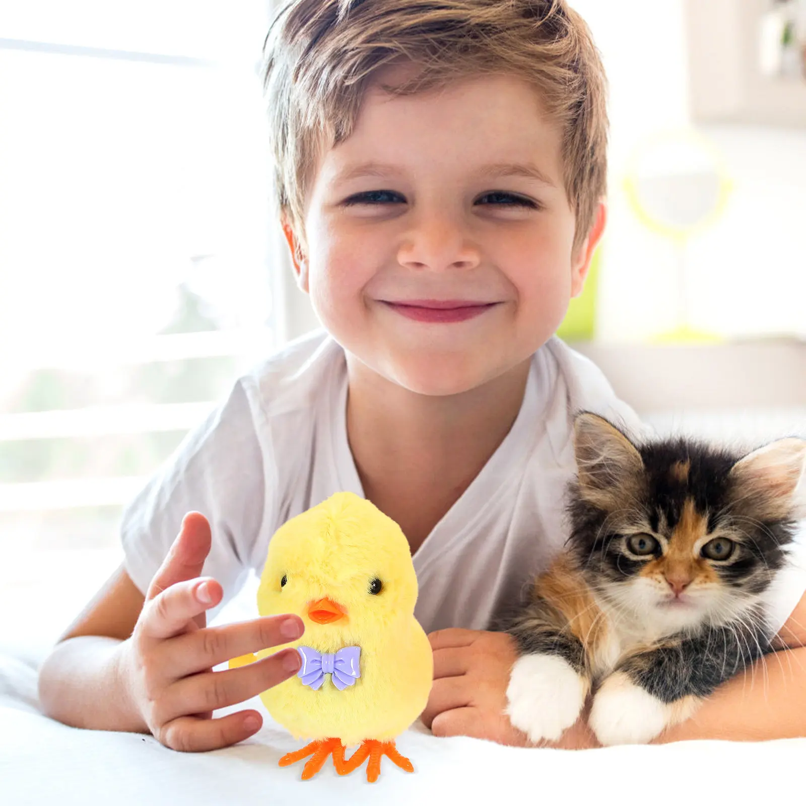 3 Pezzi Pulcini a Molla Saltellanti, Gadget per Cesti di Pasqua, Regali per Bambini, Giocattoli a Molla a Forma di Pollo per Bambini