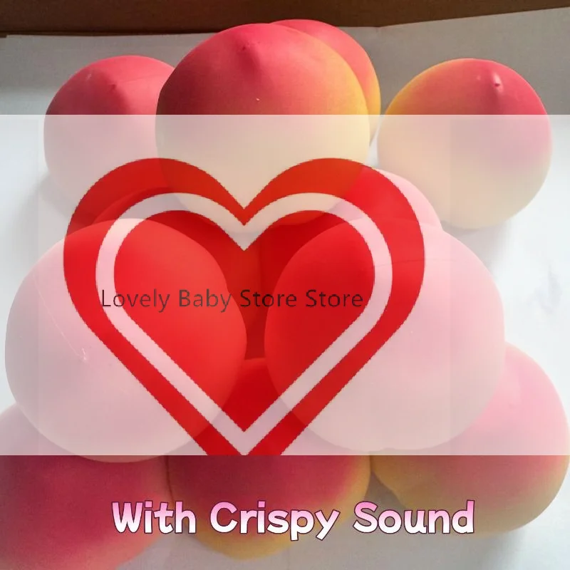 【BS】Crispy Sound Peach Fruit  Toy – Slow Rising Stress Relief for Adults, Squeeze Anti-Anxiety Sensory Fidget Toy Daily Joy
