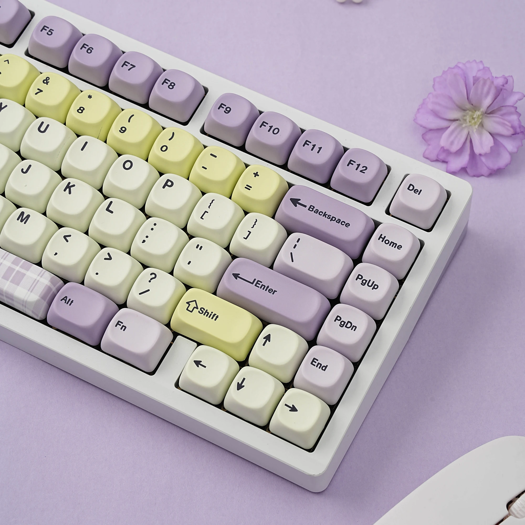 Moa PBT Keycaps 7U Alice Layout Space Keys for Mechanical Keyboards with Russian Korean ISO Spanish German French ABNT2