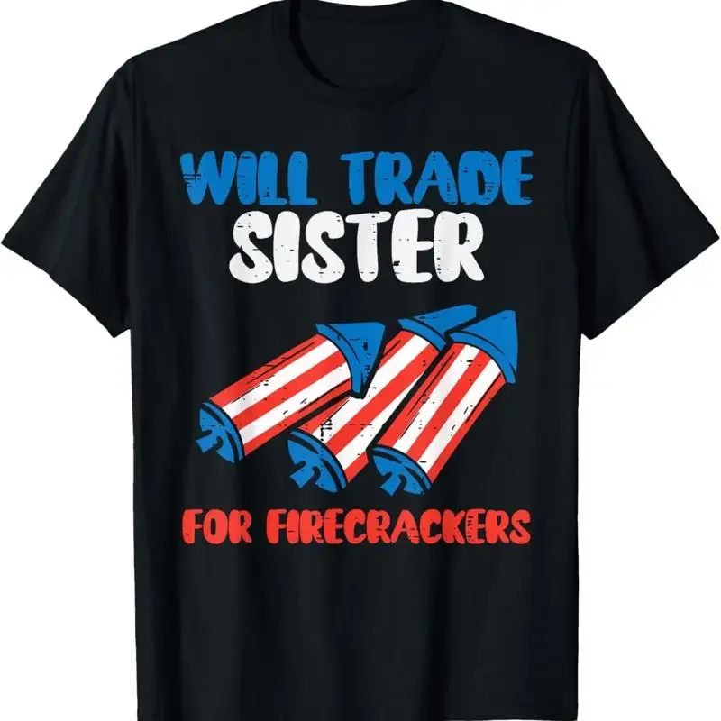 Trade Sister For  Funny Boys 4Th Of July Kids T Shirt