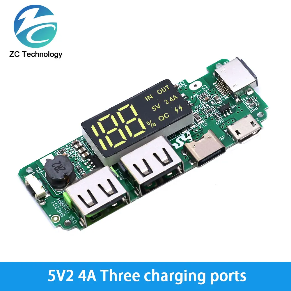 Dual USB 5V PD Mobile Power Bank 18650 Battery Charger PCB Power Module Accessories For Phone DIY New LED LCD Module Board