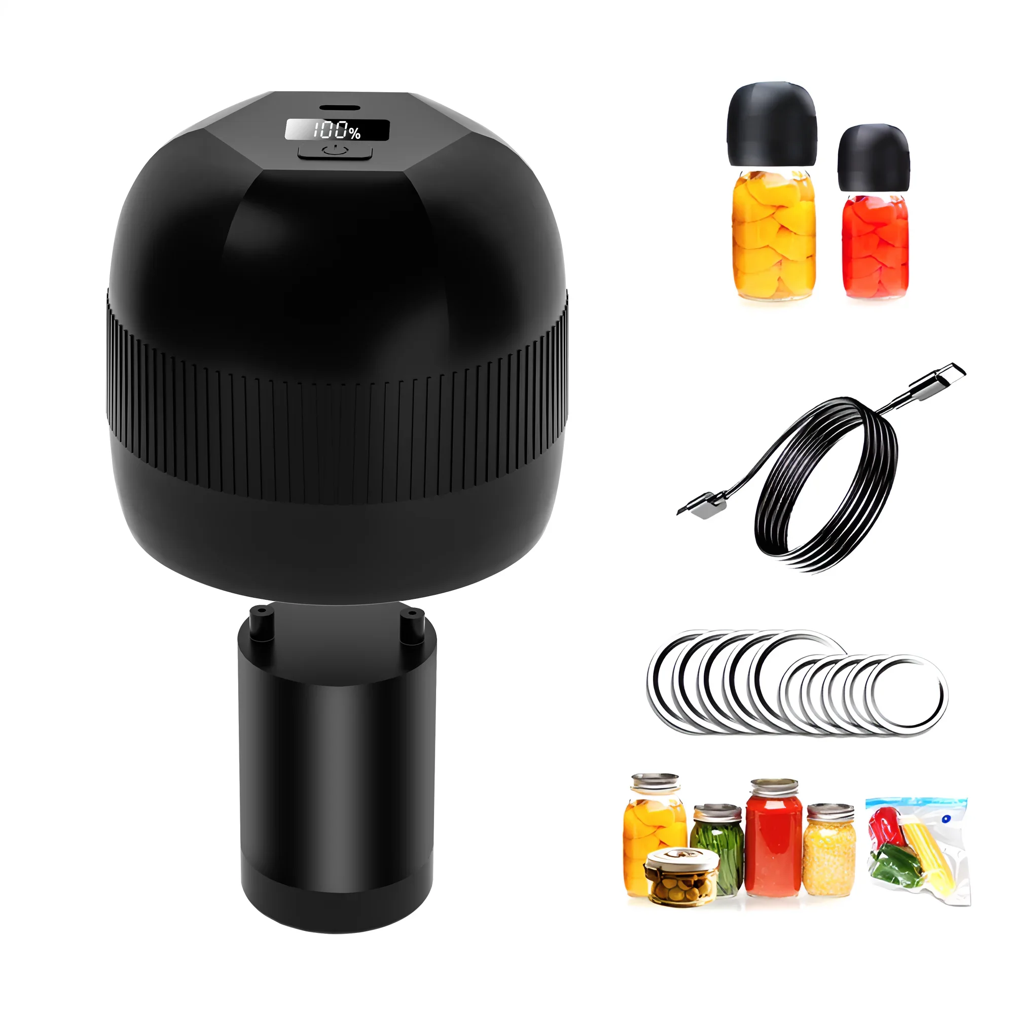 

Кухонная техника: Автоматический вакуумный насос 6-в-1 для консервирования, электрическая машина для запечатывания банок, набор для вакуумной упаковки банок Мейсона с крышками