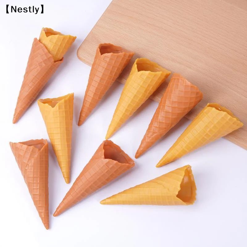 Artificial Ice Cream Cone Set, Realistic Fake Cone Figurines, Party Table Scatter, Event Backdrop Fillers, Wedding Decor〔Nest〕