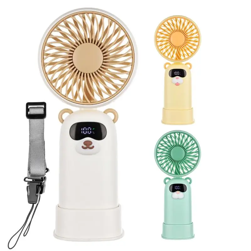 Handheld Fan Portable Mini USB Rechargeable Fans Desk Table Small Makeup Eyelash Cooler Girls Kids Outdoor Office 3 Speeds Fan