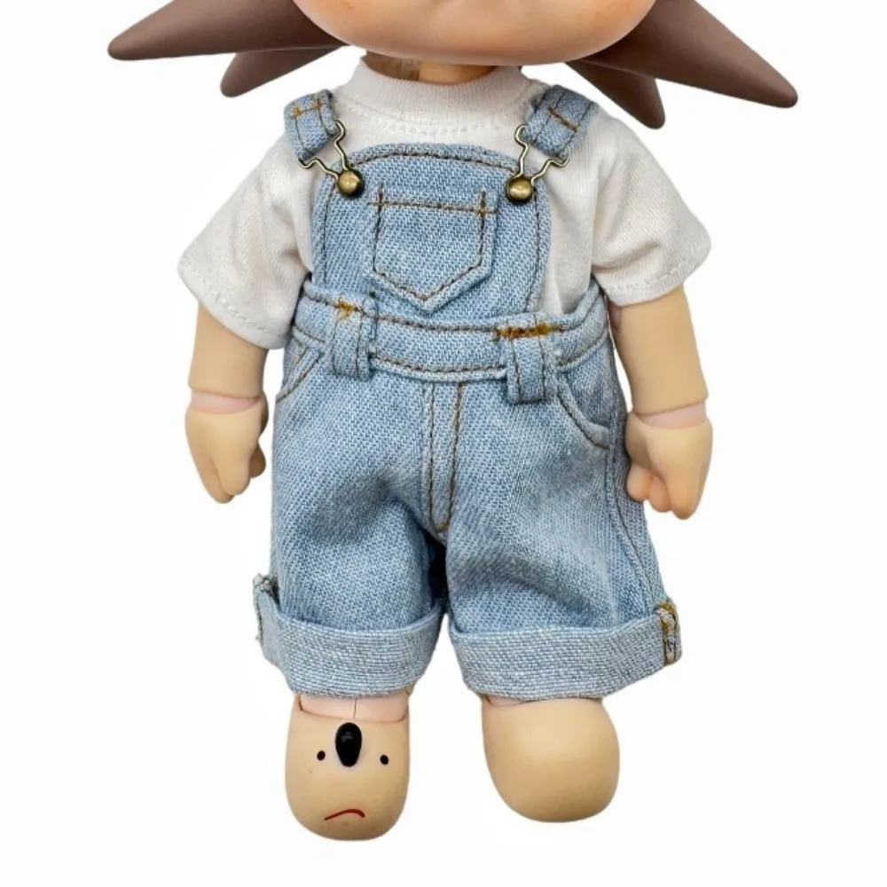 High Quality 2026 New Cartoon Dress Up Decorations Cute Multicolors Casual Denim Pants Strap Jeans Pants For 1/8 Dolls
