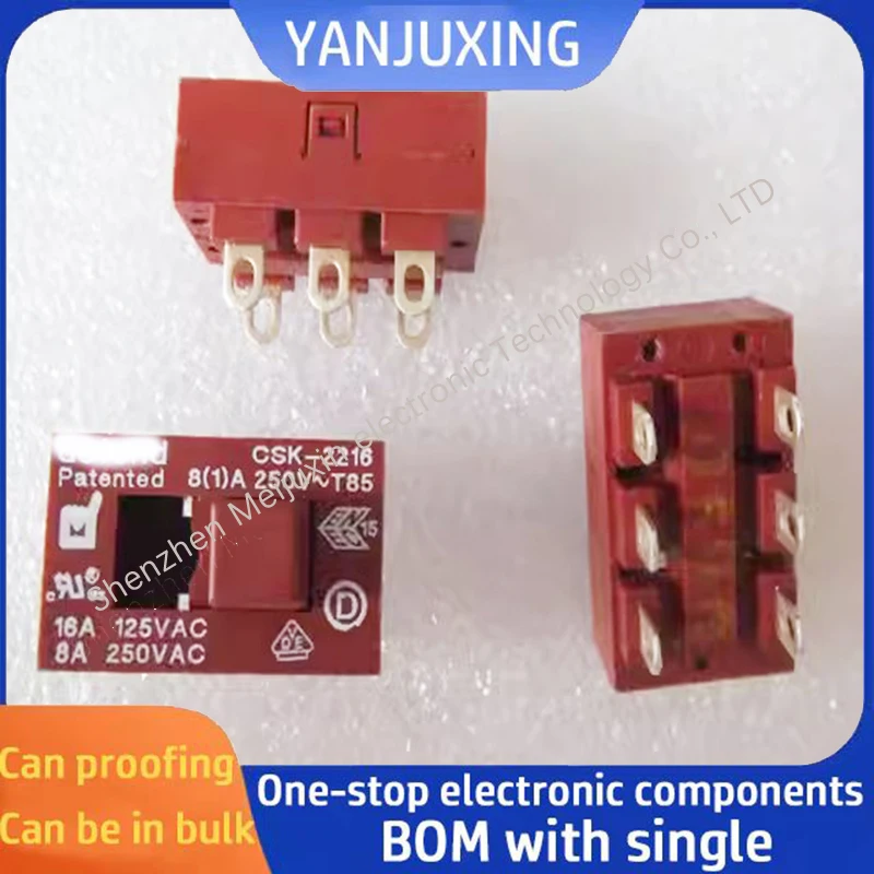 1 sztuk/partia przełącznik CSK-2216 6-pin 2-biegowy suszarka przesuwny przełącznik zasilania 16A