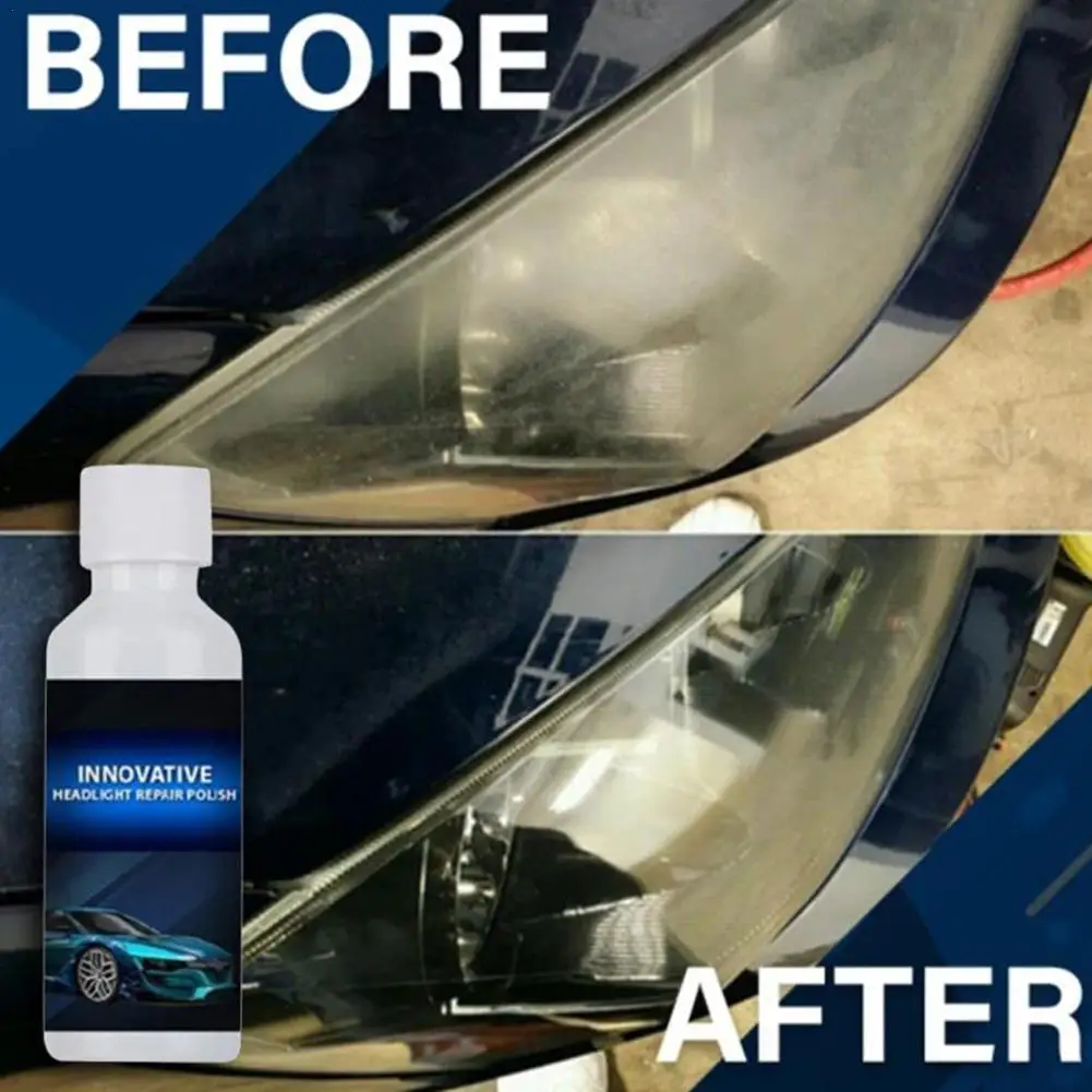 20ml Headlight Renewal Polish Restorative Liquid Removing Cleaners Portable Car Headlight Repair Polish Liquid Cleaners