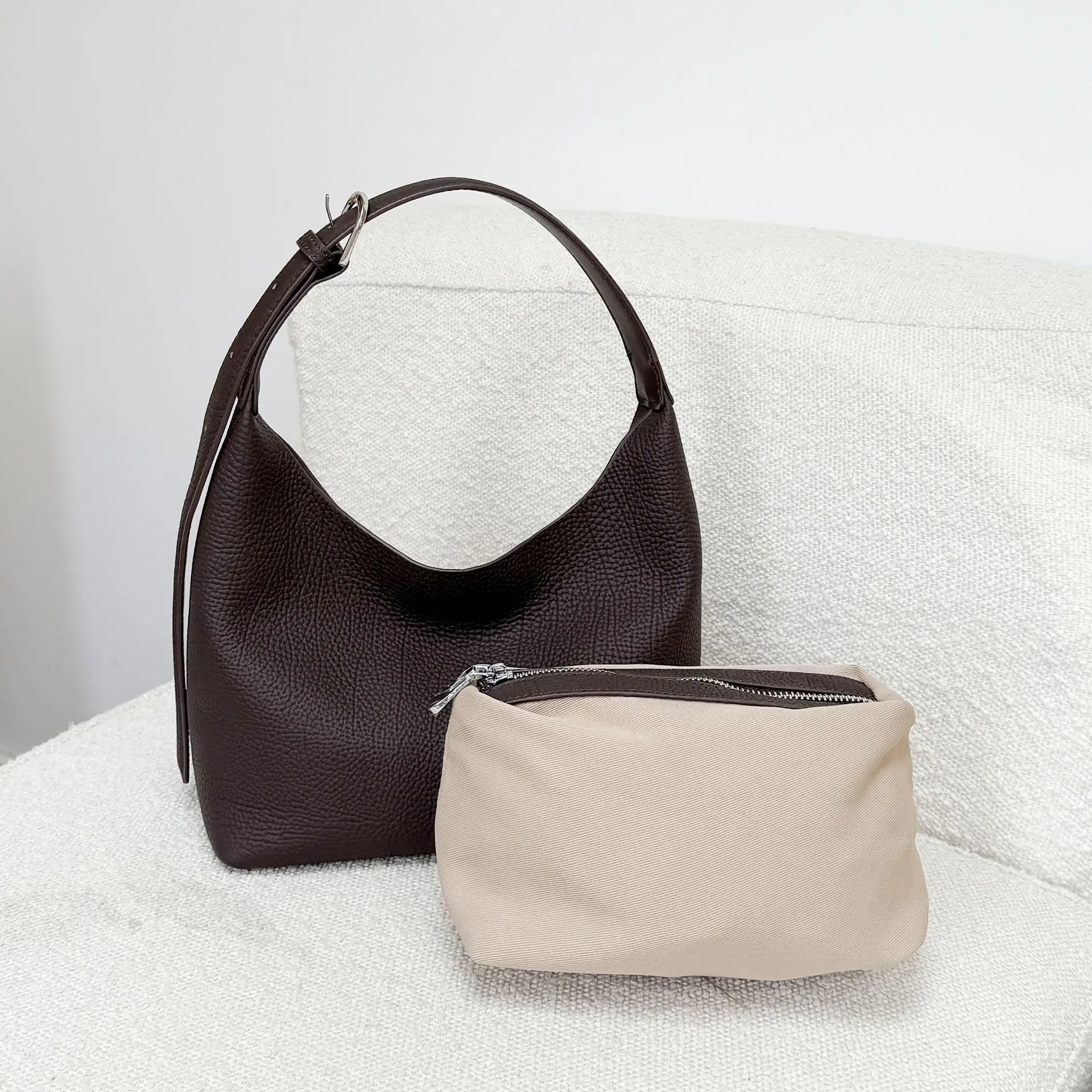 

Autumn and winter vintage top layer cowhide shoulder bag women's mother bag fashionable underarm soft leather bag