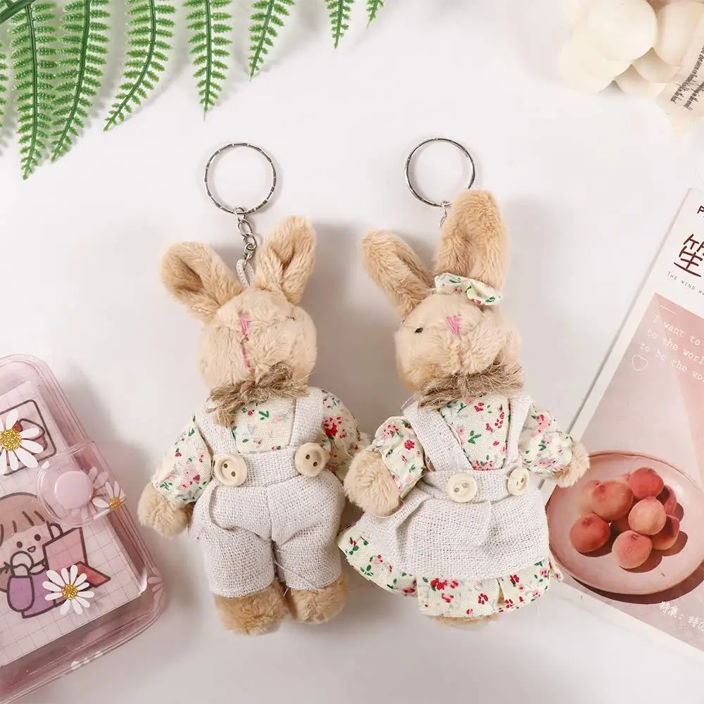 Korean Style Key Buckle Plush Toy Stuffed Toy Pendant Bear Pendant Rabbit Pendant Plush Doll Key Chain Women Key Holder