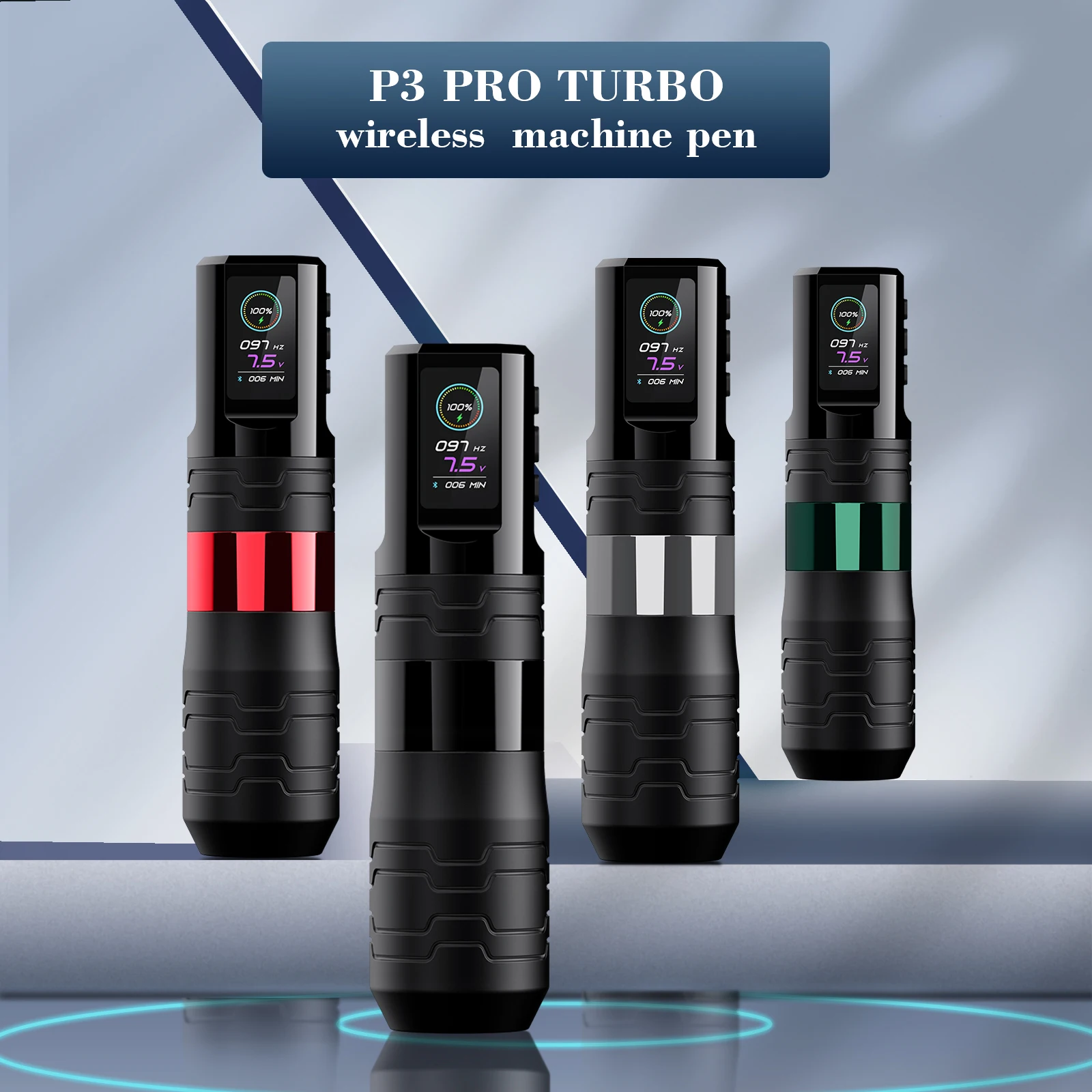 

EZ P3 Pro Turbo Wireless Battery Tattoo Pen Machine Adjustable Stroke Rotary Tattoo Pen OLED Digital Display Portable Power