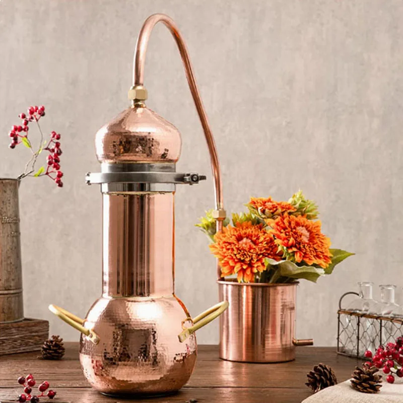 3L سعة كبيرة زيت طبيعي النحاس المقطر النقي الندى تقطير معدات التدفئة عالية التركيز مستخلص الزيت العطري #3