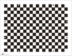 Geometric distortion test card camera SLR camera optical lens checkerboard grid HD test chart 400X300X0.25mm Checkerboard