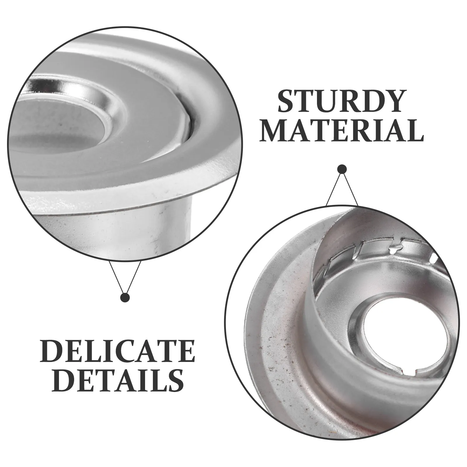 4Pcs Fire Sprinkler Decorative Cover Recessed Escutcheon Plate 20Mm Inner Hole Ceiling Trim Replacement for Hotels Malls Offices