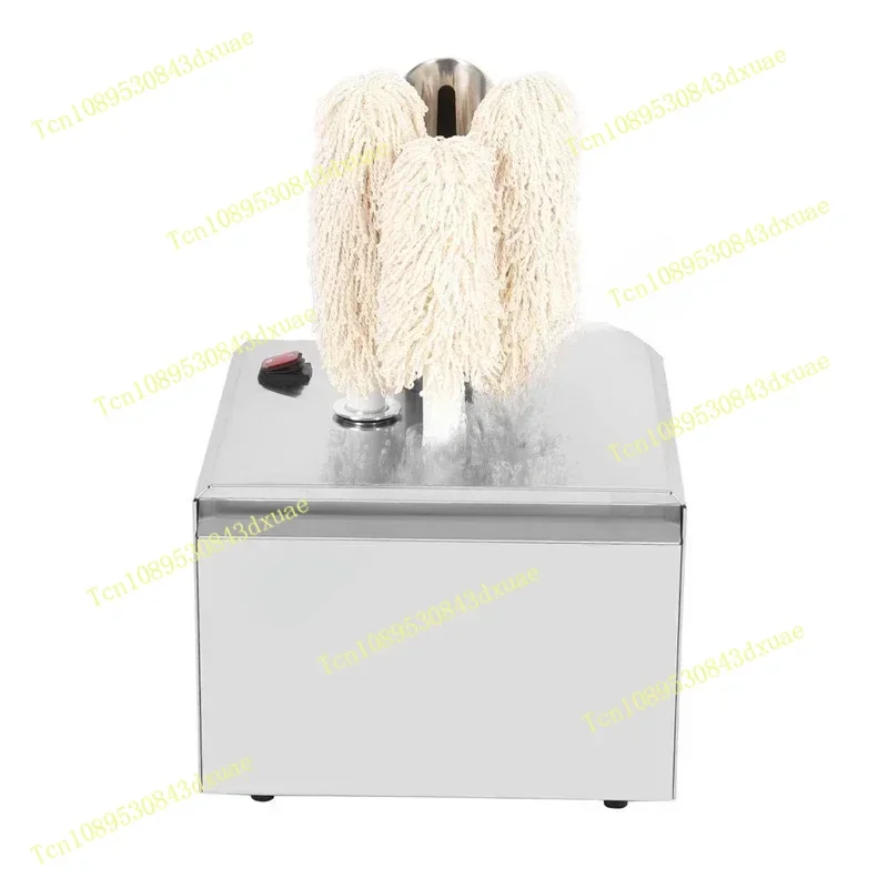 Wine Glass Cup Polisher Electric Commercial  5 Brushes Glassware Dryer Glass Edge Polishing Machine Glass Cleaning Machine