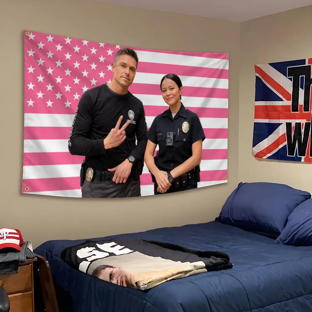 Series The Rookie John Nolan Lucy Chen Flags Banner Wall Hanging Decor Personality For Party Bedroom Outdoor Hogar Bedside