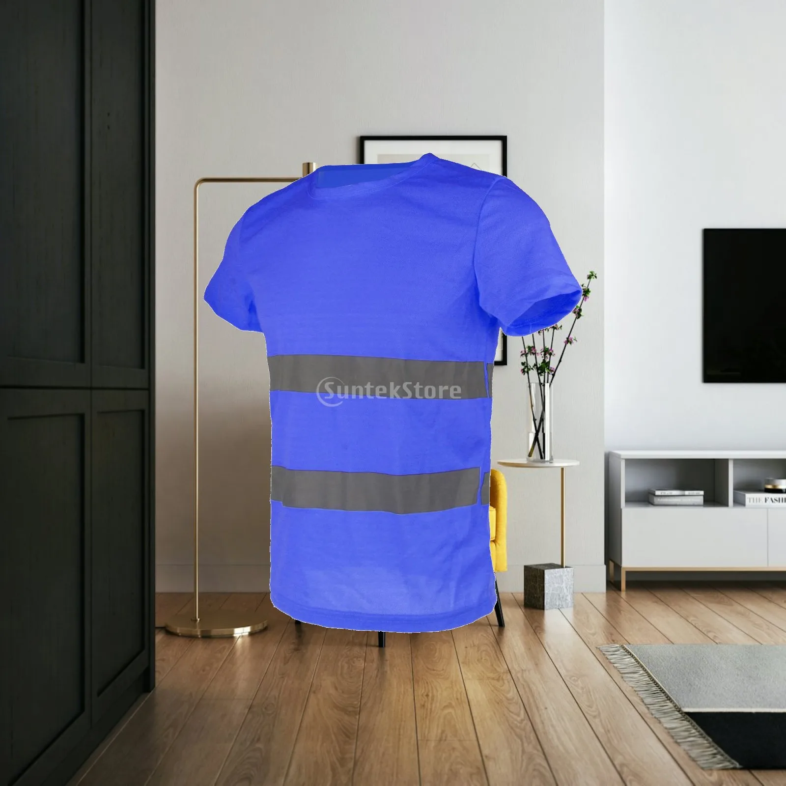 Reflective Safety T Shirt Breathable Polyester High Visibility Shirt for Construction Road Work Men and Women