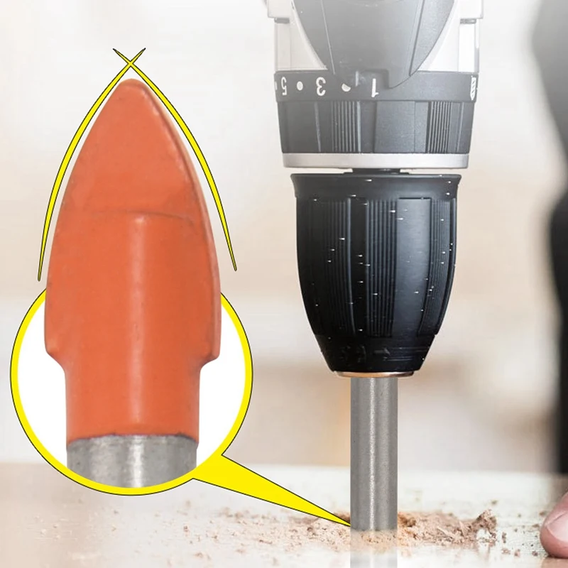 Набор сверл для стекла и плитки, набор из 10 твердосплавных насадок 6 мм