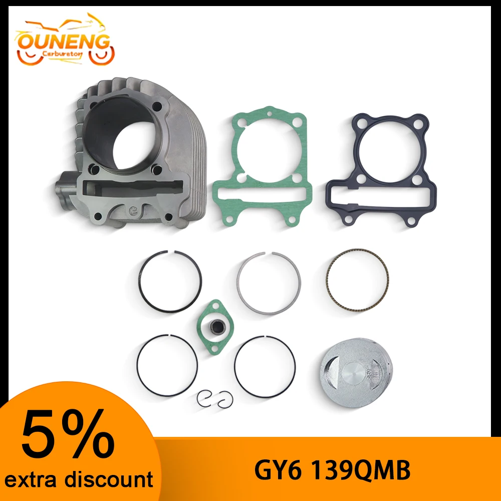 61mm Big Bore Cylinder Kit For GY6 150cc to 170cc ATV Go Kart Scooter Piston Gasket Set