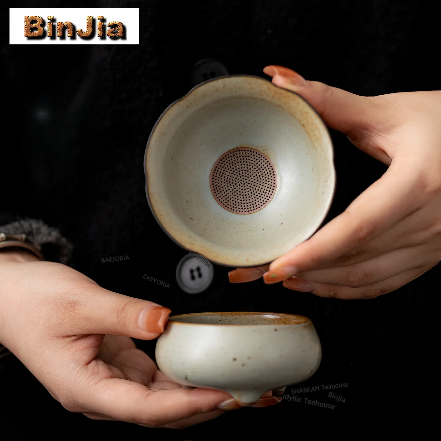 

Hand-painted Peony Tea Separator Infusor Elegant Tea Strainer Dispenser Household Tea Soaking Tea Filter Tea Ceremony Ornaments