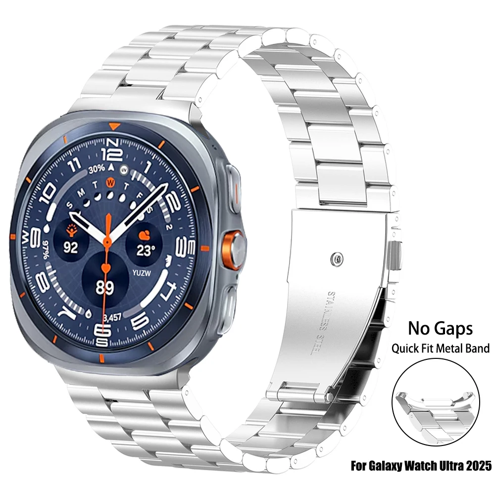 

Ремешок из нержавеющей стали для Samsung Galaxy Watch 8/8 classic 46 мм 40 44 мм, металлический ремешок для часов, браслет Correa для Samsung Ultra 2, ремешок