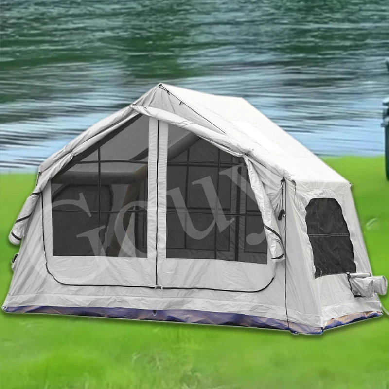 6.3 Square Meters with Expanded Inflatable Tent Outdoor Camping Style Oxford Cloth Rainproof Quick Opening Portable Automatic Construction