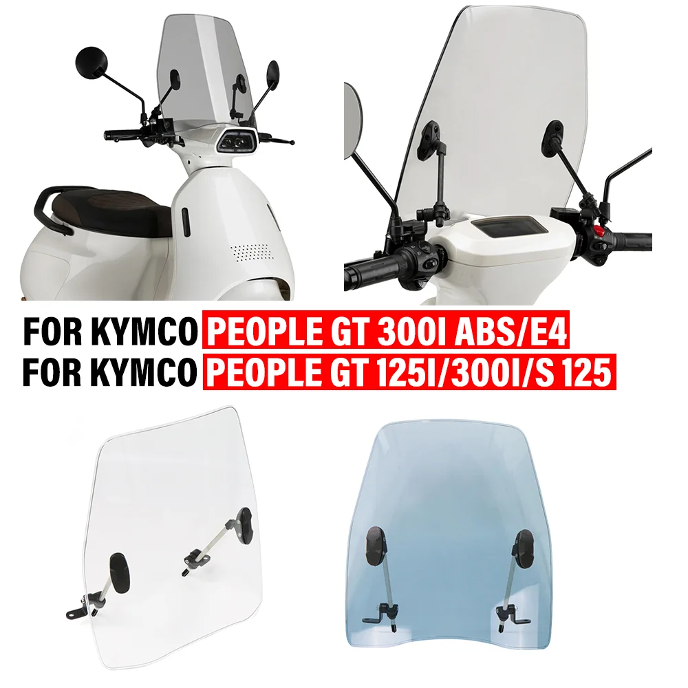 FOR KYMCO PEOPLE GT 125I 300I S 125 Universal Motorcycle Windshield Front Windscreen Wind Deflector Wind Guard Extension Spoiler
