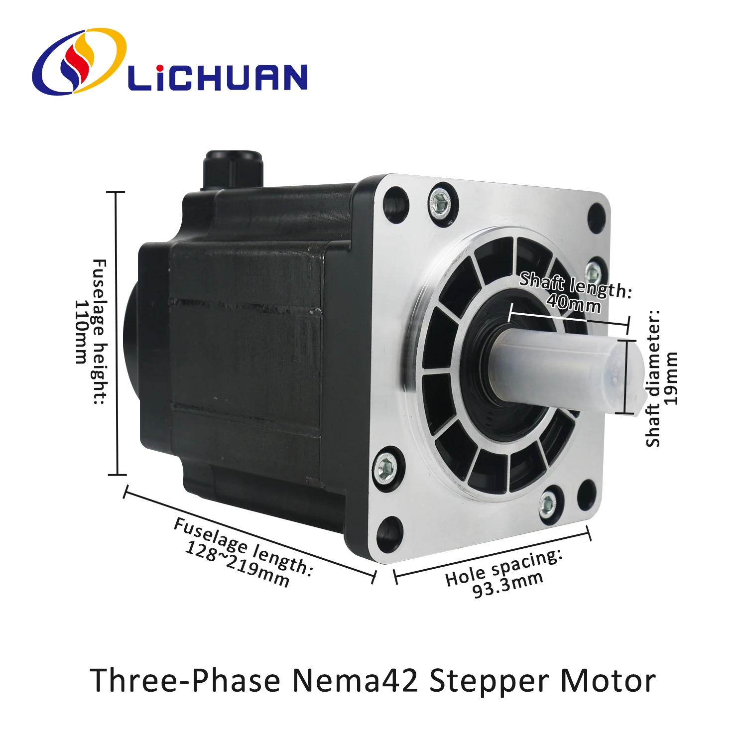 Lichuan DC24V 4.3/6.0/6.4/6.9A Stepper Open Loop Motor 8/12/16/20N.m 3 Phase Nema42 Open Loop Stepper Motors for Textile Machine