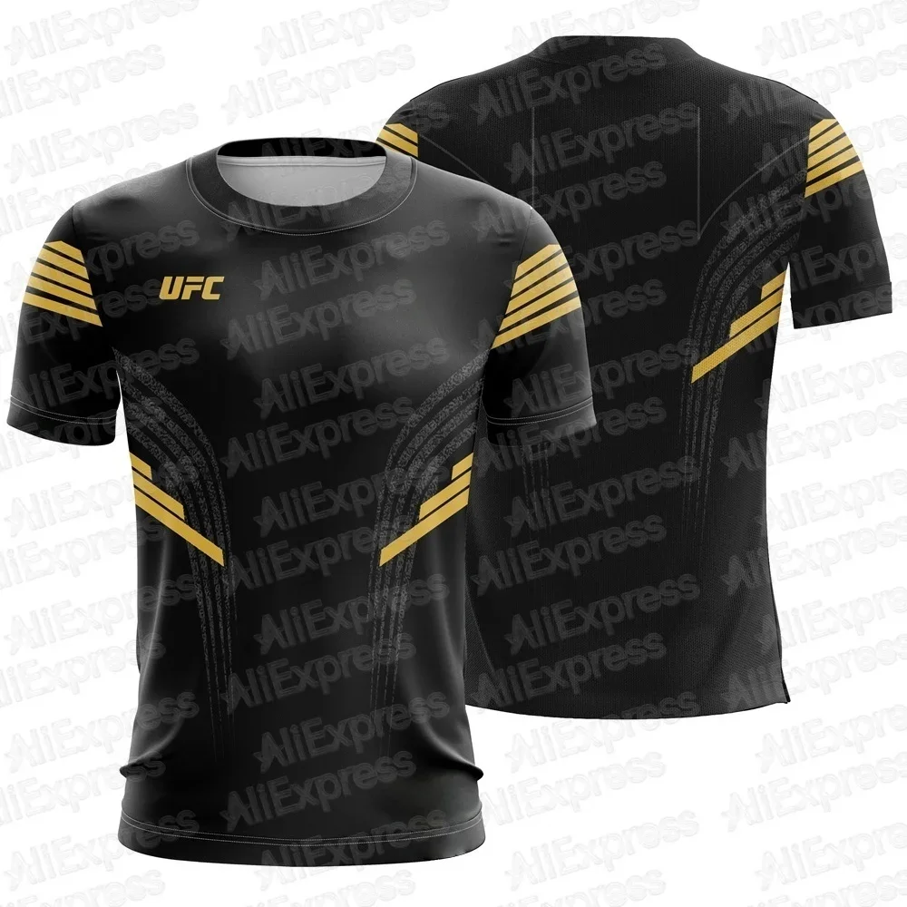 

Лето 2025 г., популярная спортивная форма, мужская UFC, боксерская, боевая, соревнования, Джерси, повседневная дышащая модная футболка для фитнеса с коротким рукавом