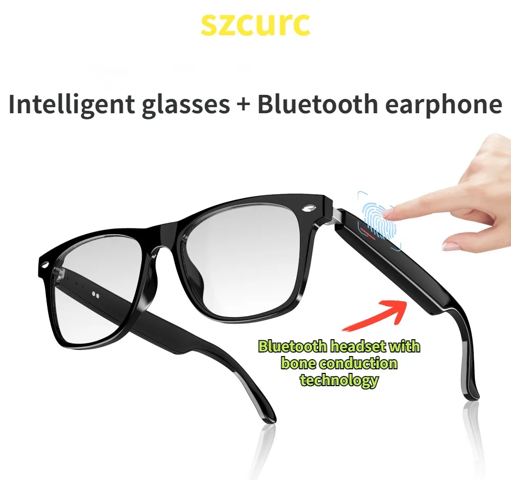 

Bone Conduction Bluetooth Glasses Headphones: Luxurious, Versatile, Switchable Lenses, Myopic Lenses Compatible, High-End Audio.