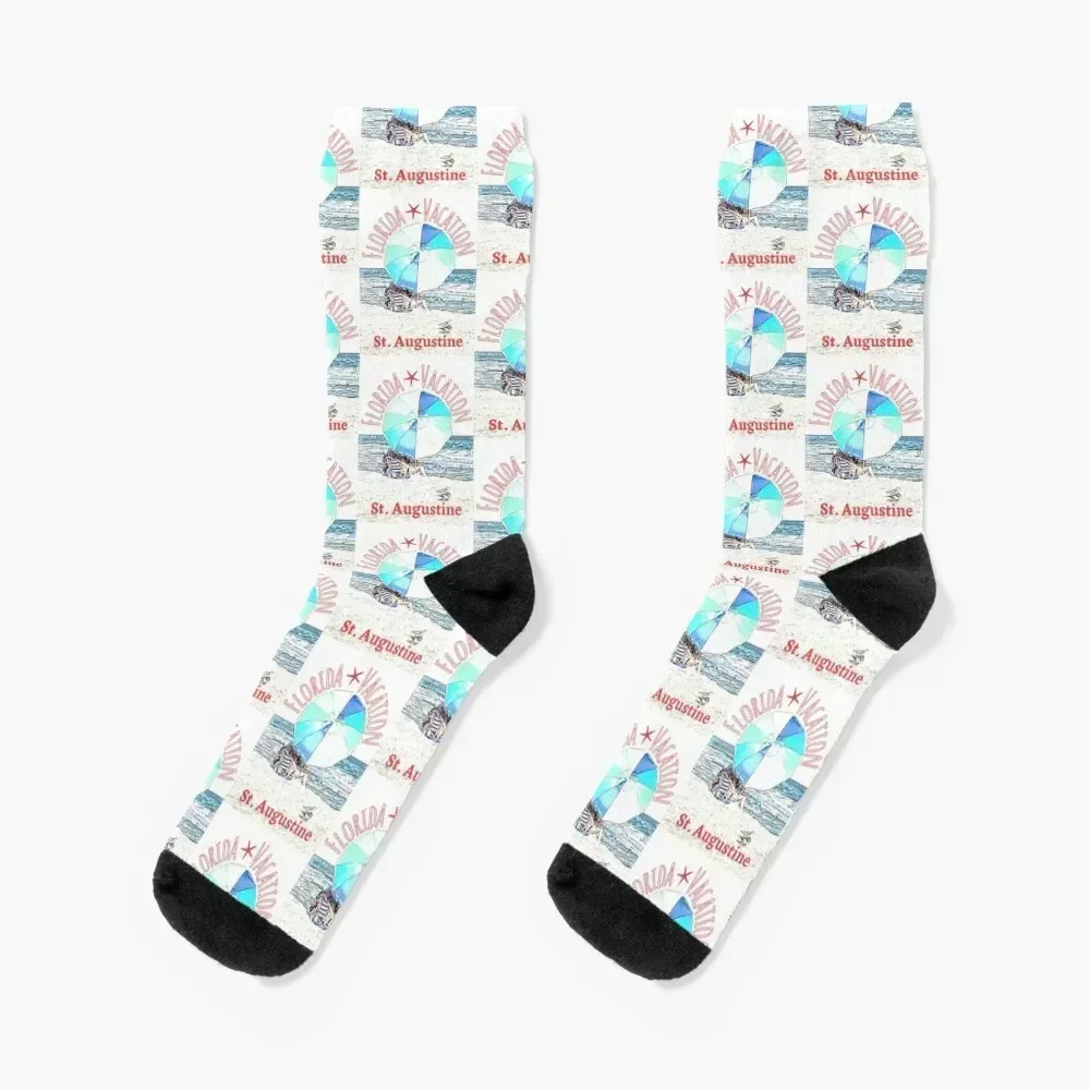 

Florida Vacation St. Augustine Socks funny sock New year's happy Socks For Man Women's