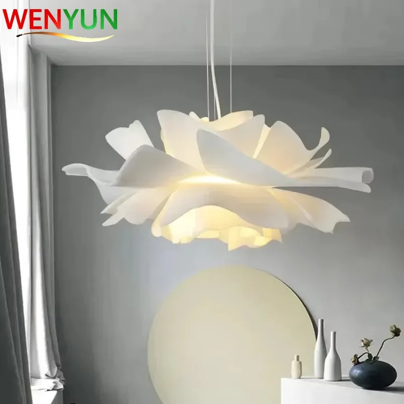 

Nordic Pine French Cream Chandelier Cone Pendant Light Modern Minimalist Creative Bedroom Study Dining Room LED Suspension Lamp