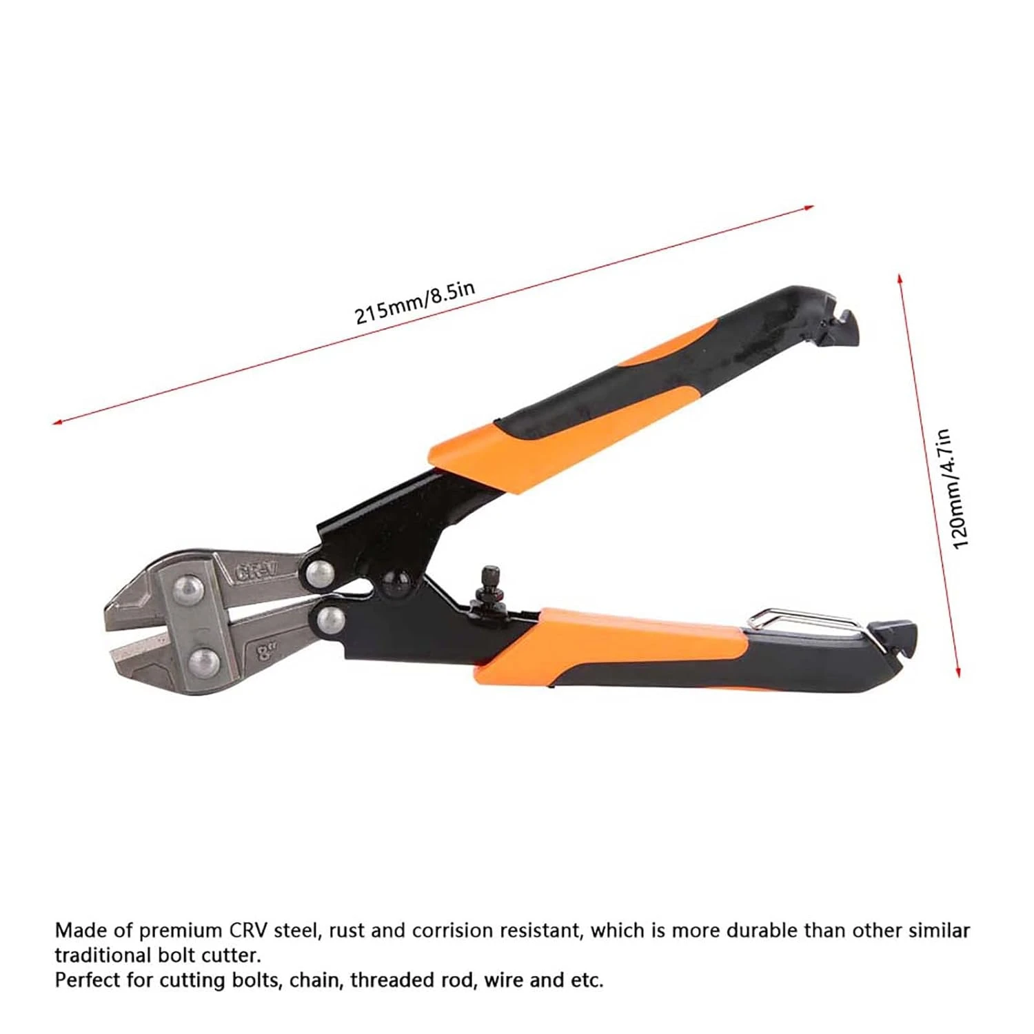 Durable Heavy Duty Mini Bolt Cutters - Shear Wire Cable Cutter Pliers - Reliable Cutting Tool for Metal - Compact 26 * 9 * 2 8 i