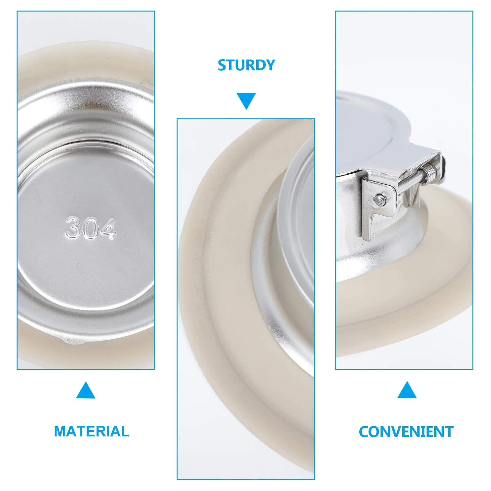 

1pc Stainless Steel Anti-Odor Toilet Plug Automatic Open Close Function Bathroom Seal For Squat Toilet Rubber Cover