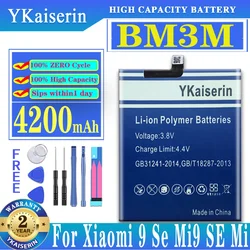 For Xiaomi YKaiserin BM3M 4200mAh Battery for Xiaomi 9 Se Mi9 SE Mi 9SE BM3M Replacement Phone Batteries+Tools Track NO