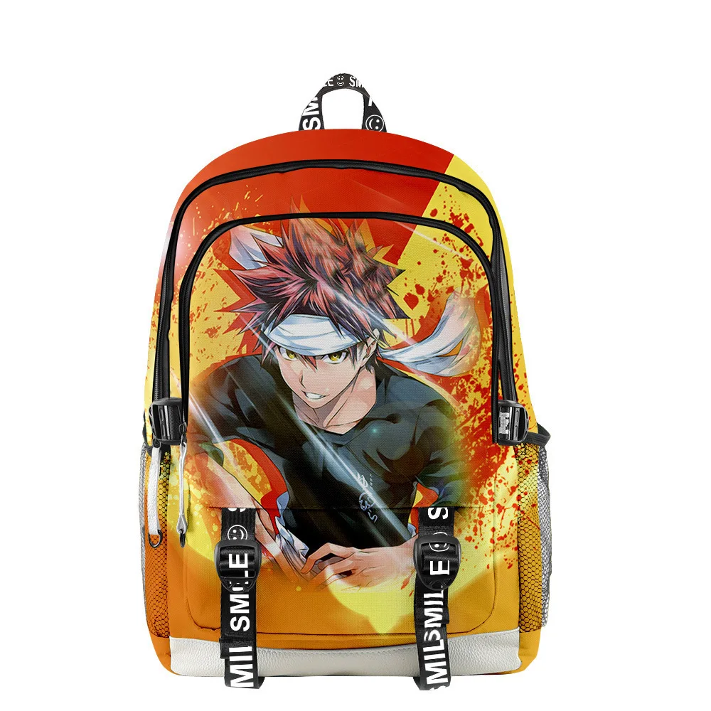 Classic Funny Food Wars Shokugeki No Soma 3D Print School Bags Unisex Oxford Waterproof Notebook multifunction Travel Backpacks