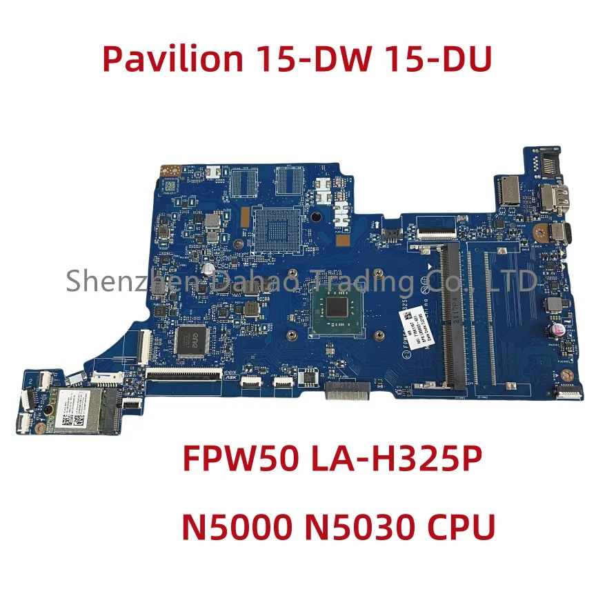 FPW50 LA-H325P For HP Pavilion 15-DW 15-DU Laptop Motherboard With N5000 N5030 CPU L51988-601 L85893-601 Mainboard DDR4