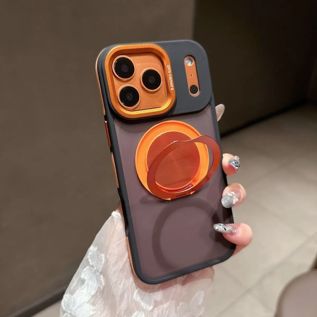 New 360-Degree Rotating Stand for iPhone 17 Pro Max, Creative, Personalized, and Minimalist Protective Case for iPhone 16 Pro