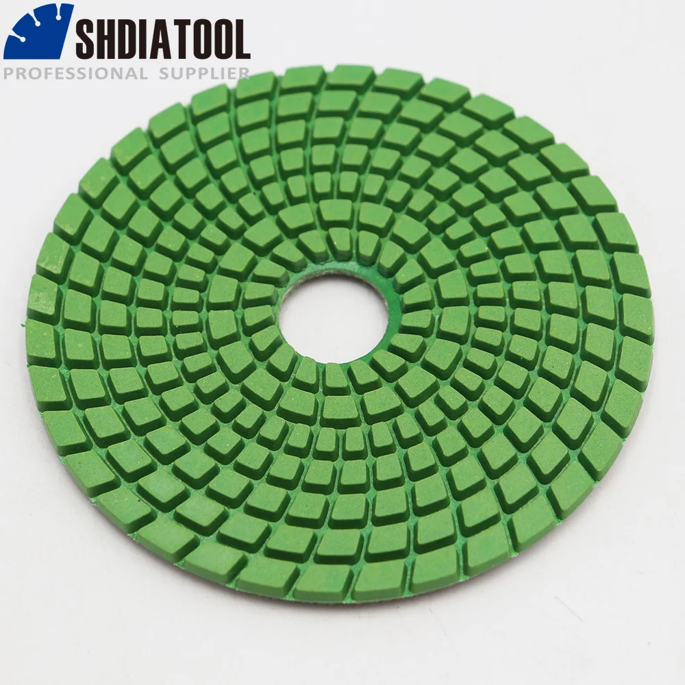 5pcs 4" #3000 Professional Diamond Flexible wet polishing pads for stone, ceramic/tile, Sanding discs for stone