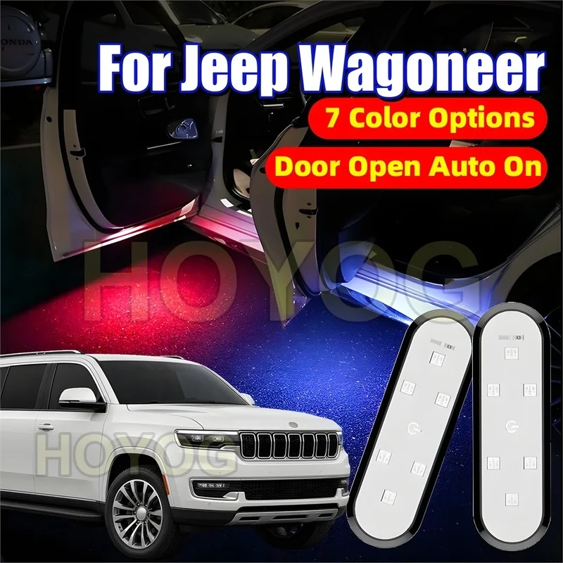 Fit for Jeep Wagoneer 2022-2026 LED Car Door Light with a Magnetic Sensor and No-Drill Installation