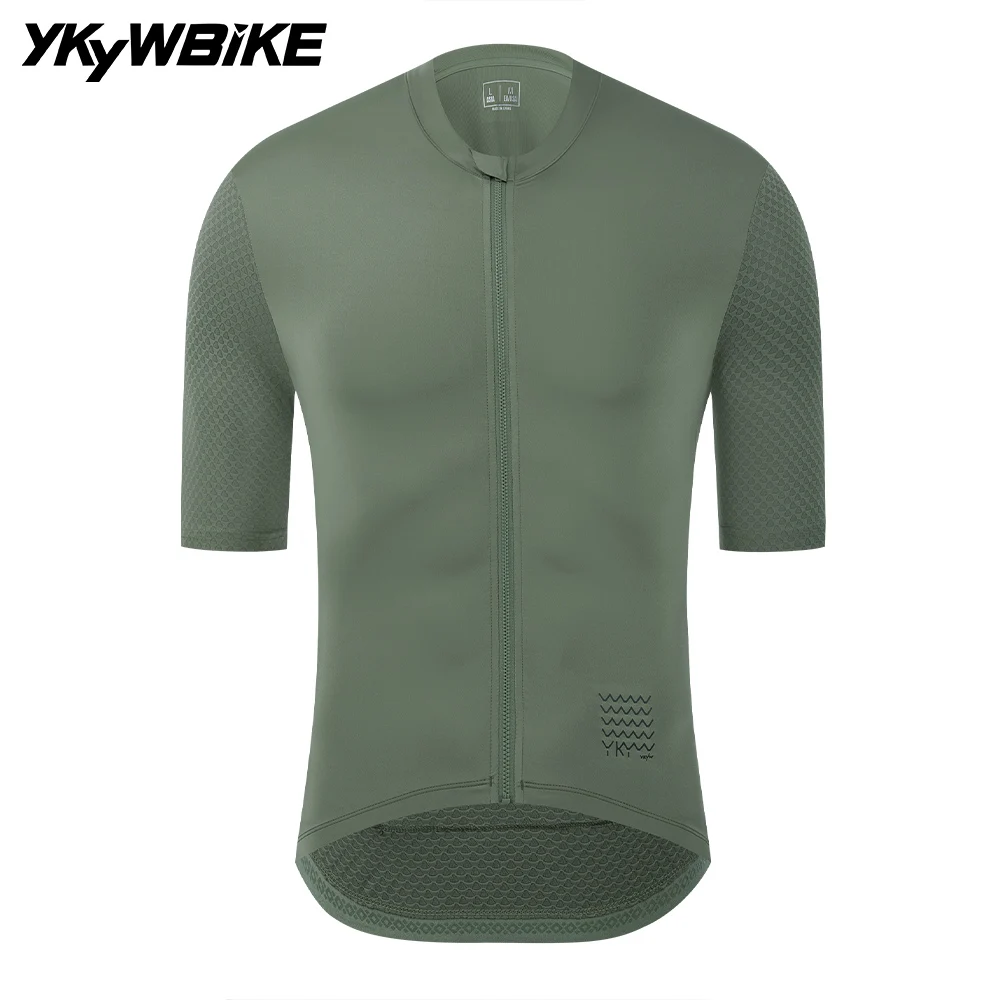 YKYWBIKE Man's Cycling Jersey Summer Road Bike Shirt Breathable Bicycle Jersey Short Sleeve UV Protection