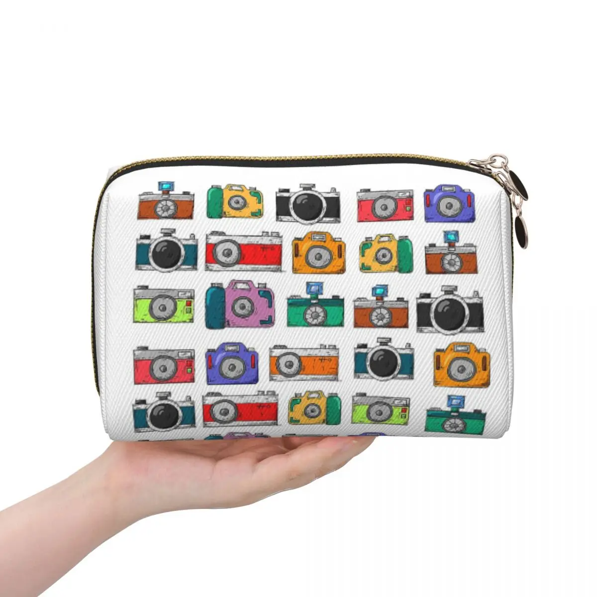 

Ретро-камера, женские косметички, дорожный органайзер для макияжа, сумка для хранения туалетных принадлежностей, Dopp Kit Case